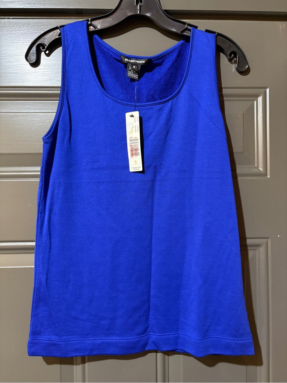 Ellen Tracy Sapphire Blue Sleeveless Knit Tank